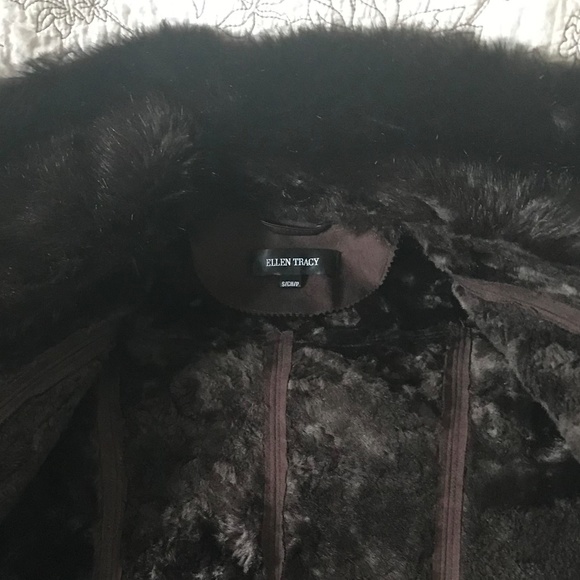 NWOT Ellen Tracy Coat Belted in Brown - Picture 6 of 8